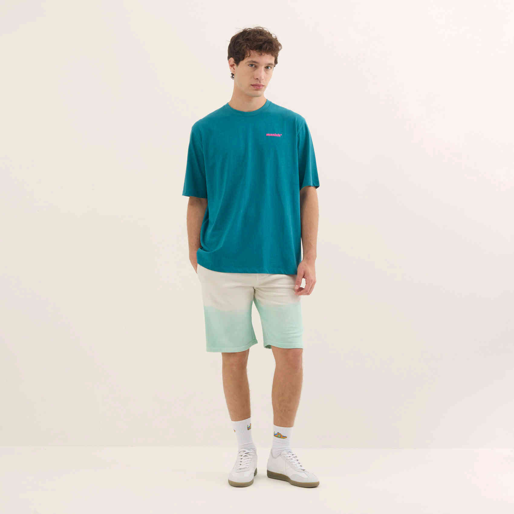 Camiseta Estilo Urbano Oversize Algodón Orgánico Azul Ocean STREETWEAR T-SHIRT OCEAN