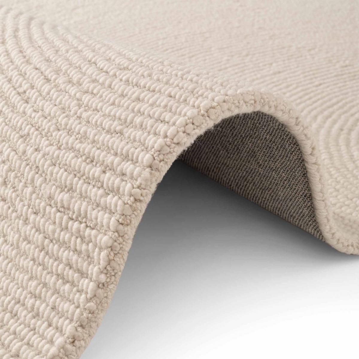 Tapis rond, motif rond, laine tissée main yox, chaleureux