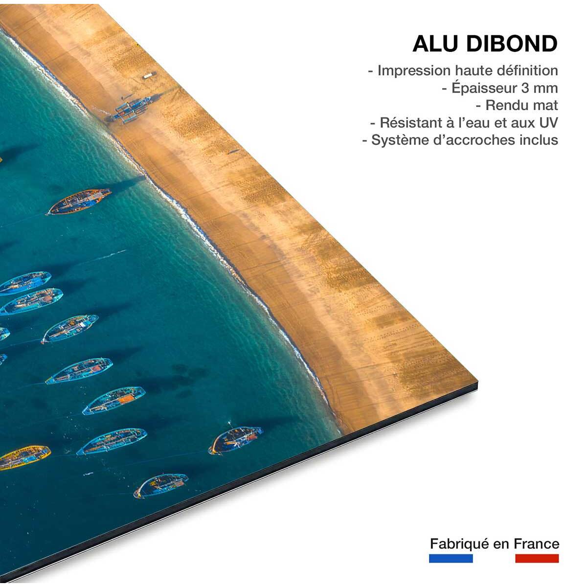 Tableau bateaux de pêche Tableau alu Dibond