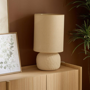 Lampe Obine cylindrique H.56cm beige