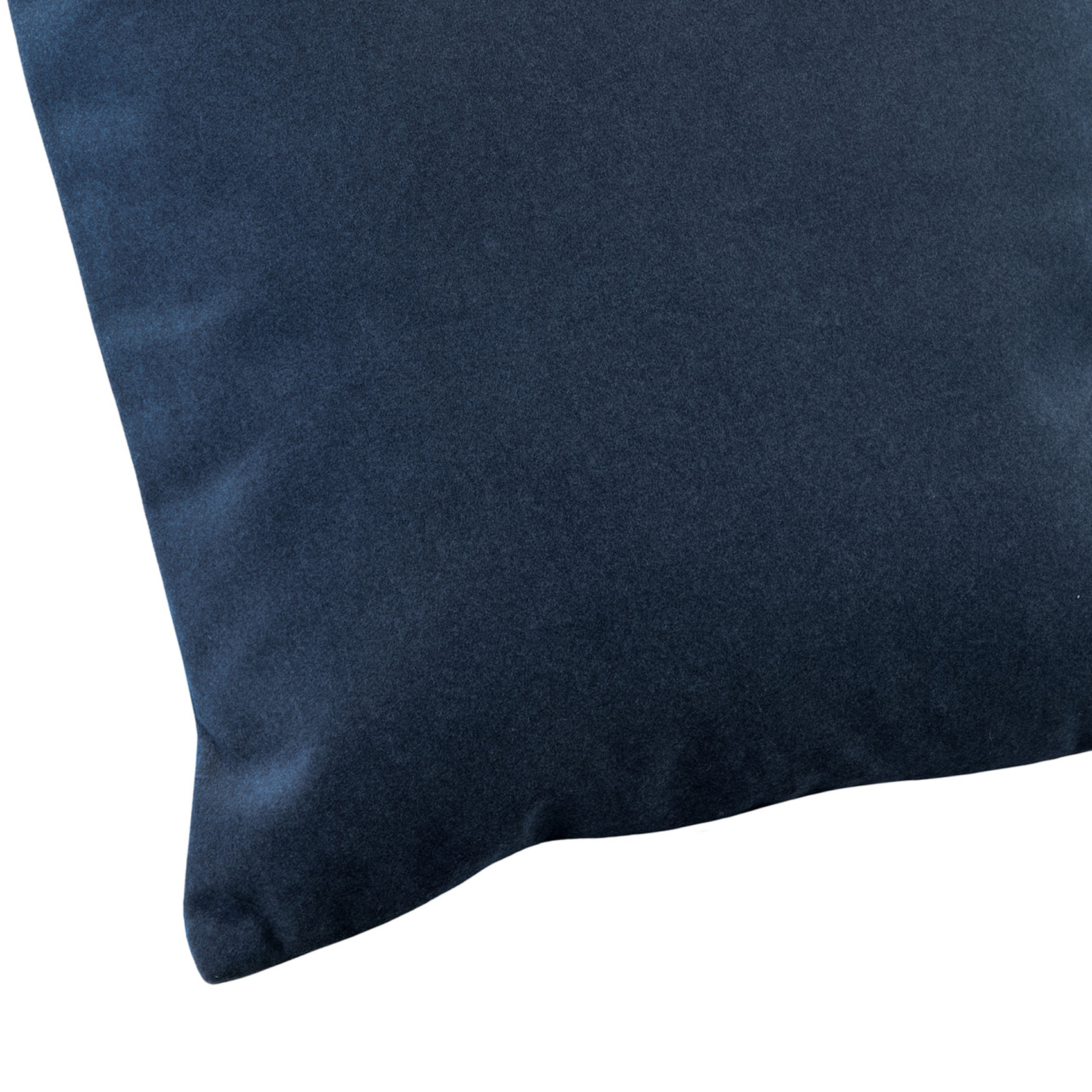 Coussin velours  - Effet peau de pêche - Bleu