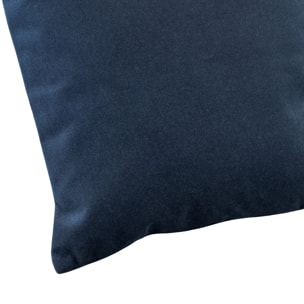 Coussin velours  - Effet peau de pêche - Bleu