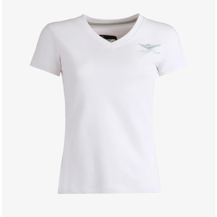 T-shirt Esercito a maniche corte bianca donna