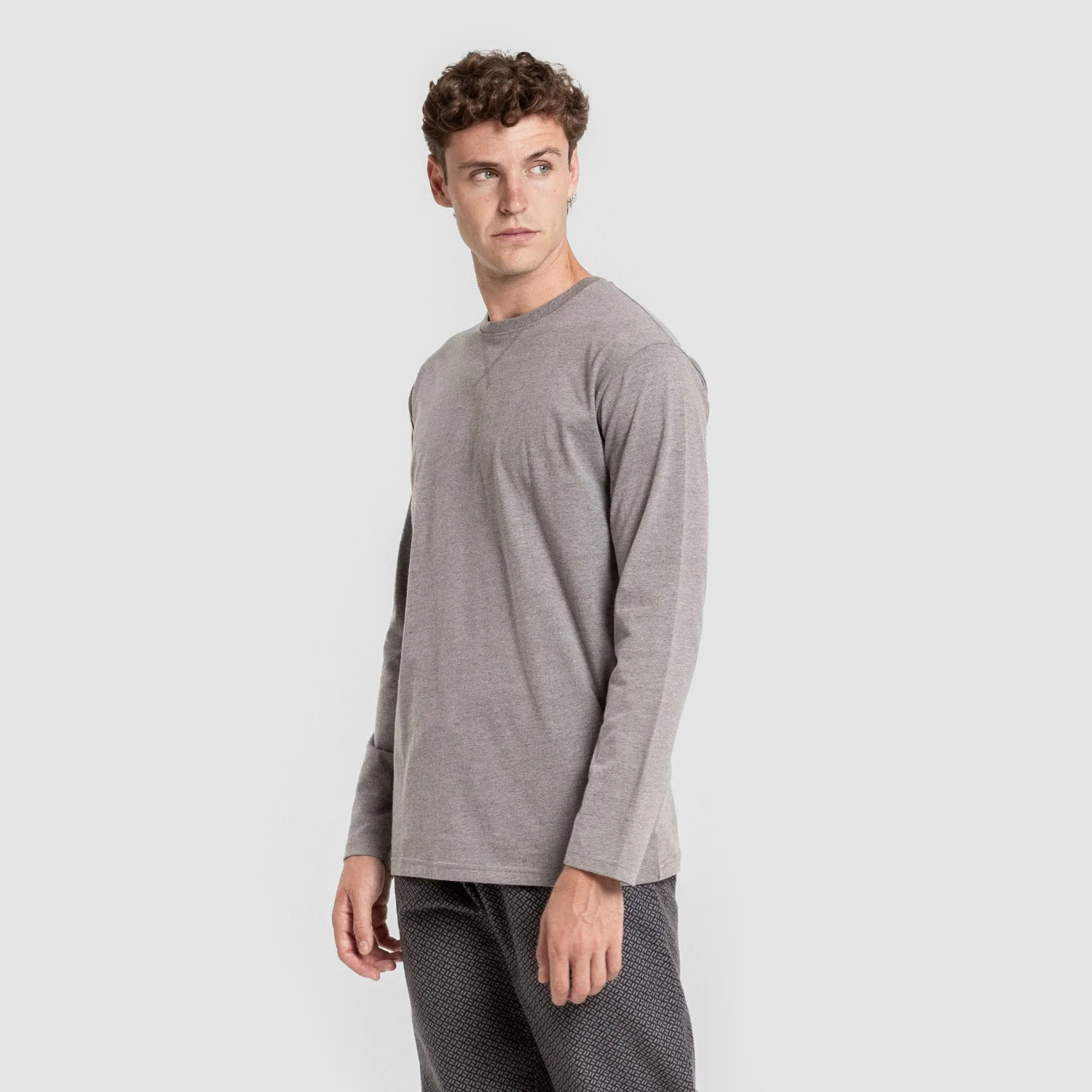 Pijama hombre franela Polo Gris