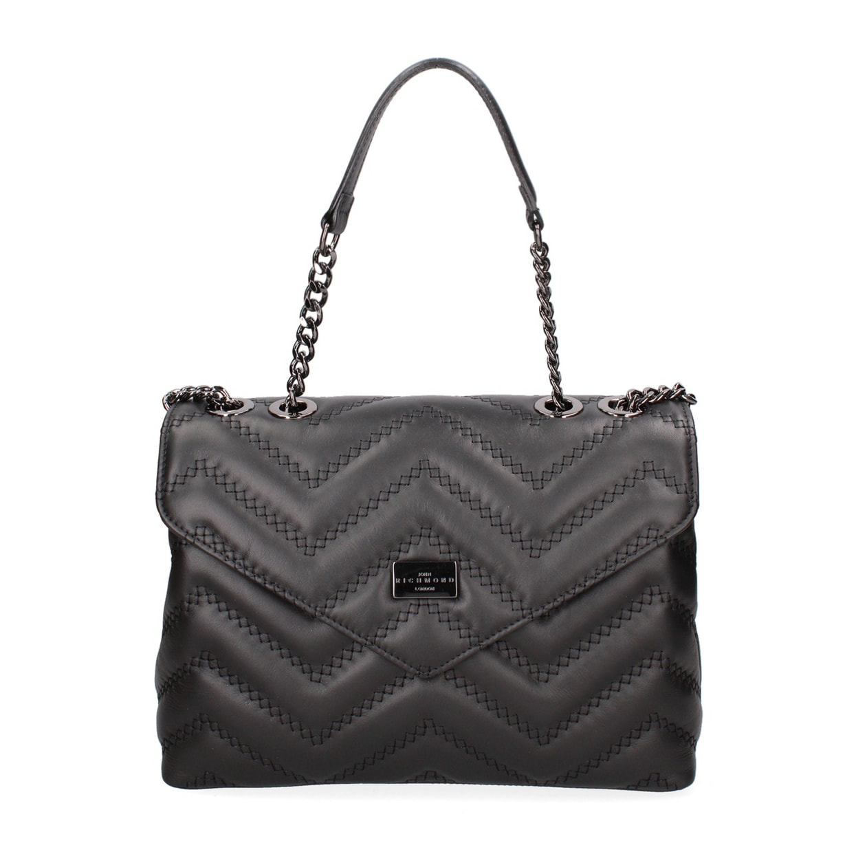 Borsa a spalla donna Made in Italy - Modello Silvana Plus - Vera pelle - 24.0 x 15.5 x 7.0 cm