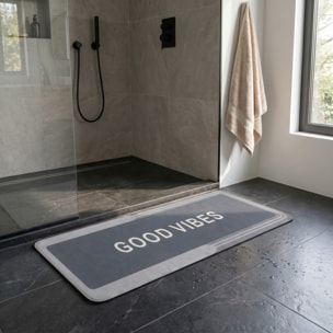 Tappeto bagno lungo antiscivolo e super assorbente 50x140 cm, tappetino doccia a rapida asciugatura con fondo in gomma stabile, ideale per bagno e cucina, lavabile e pratico, superficie morbida e resistente per uso quotidiano