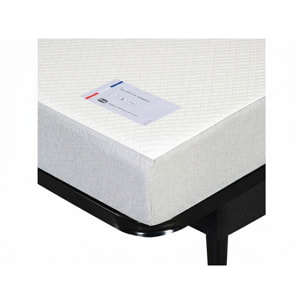 Canapé convertible Elios, matelas Simmons, 130 x 190 cm, 2 coussins offerts, Tambre perle