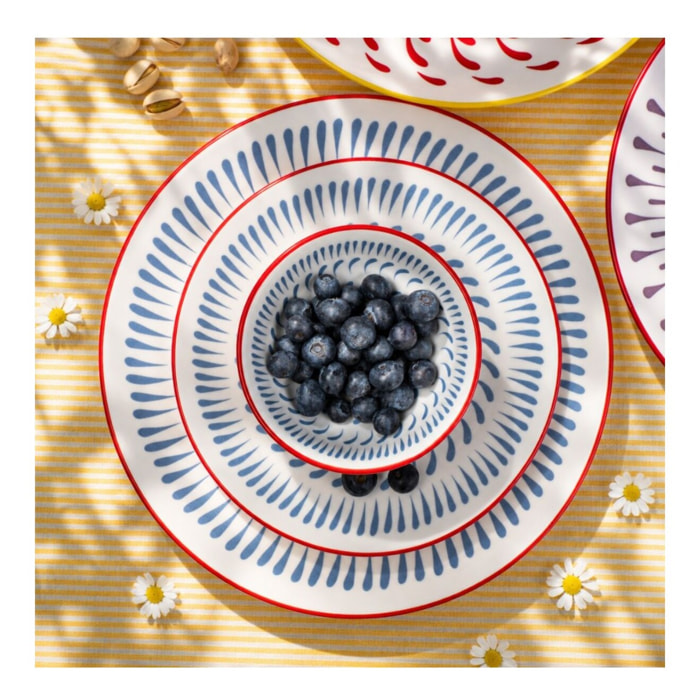 Lot de 6 grandes assiettes, KYOTO