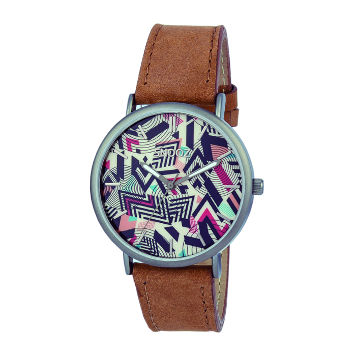 Reloj Snooz SAA1041-81 Unisex Analogico Cuarzo con Correa de Piel