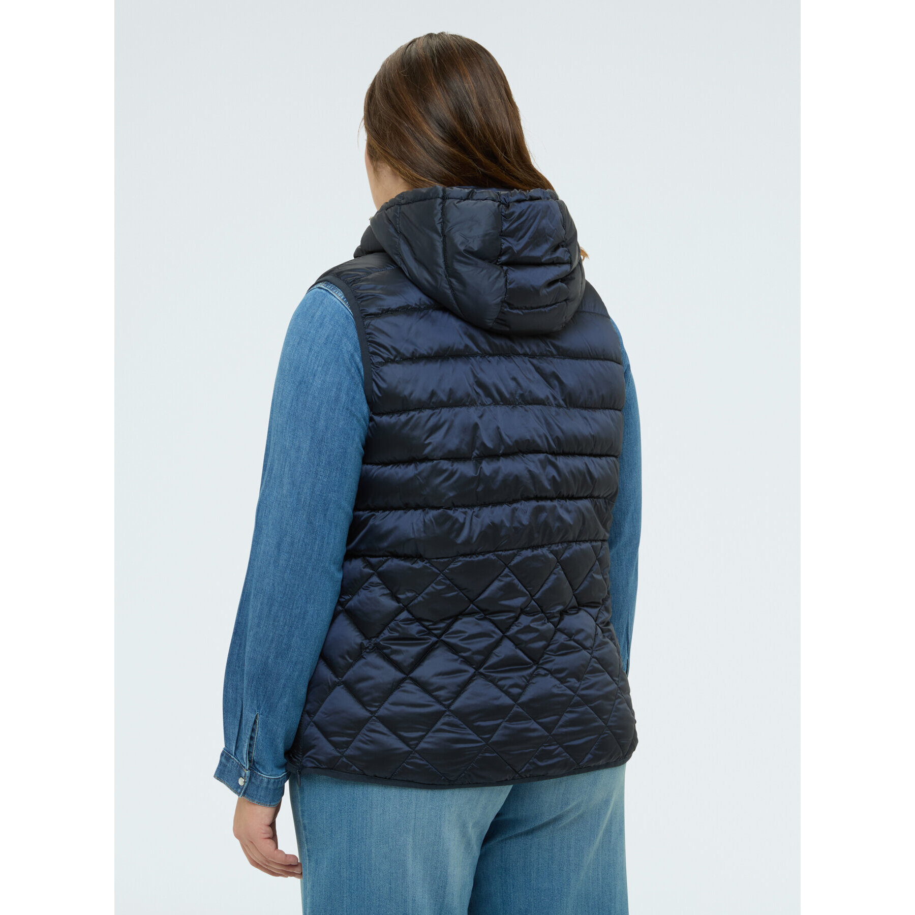 Fiorella Rubino - Piumino smanicato con cappuccio - Blu