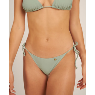 Braga de bikini con lazos en tejido piqué