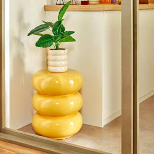 Table d'appoint Stoneto jaune soleil 35x35x43cm