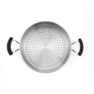 Couscoussier - acier inoxydable 18/8 - argenté