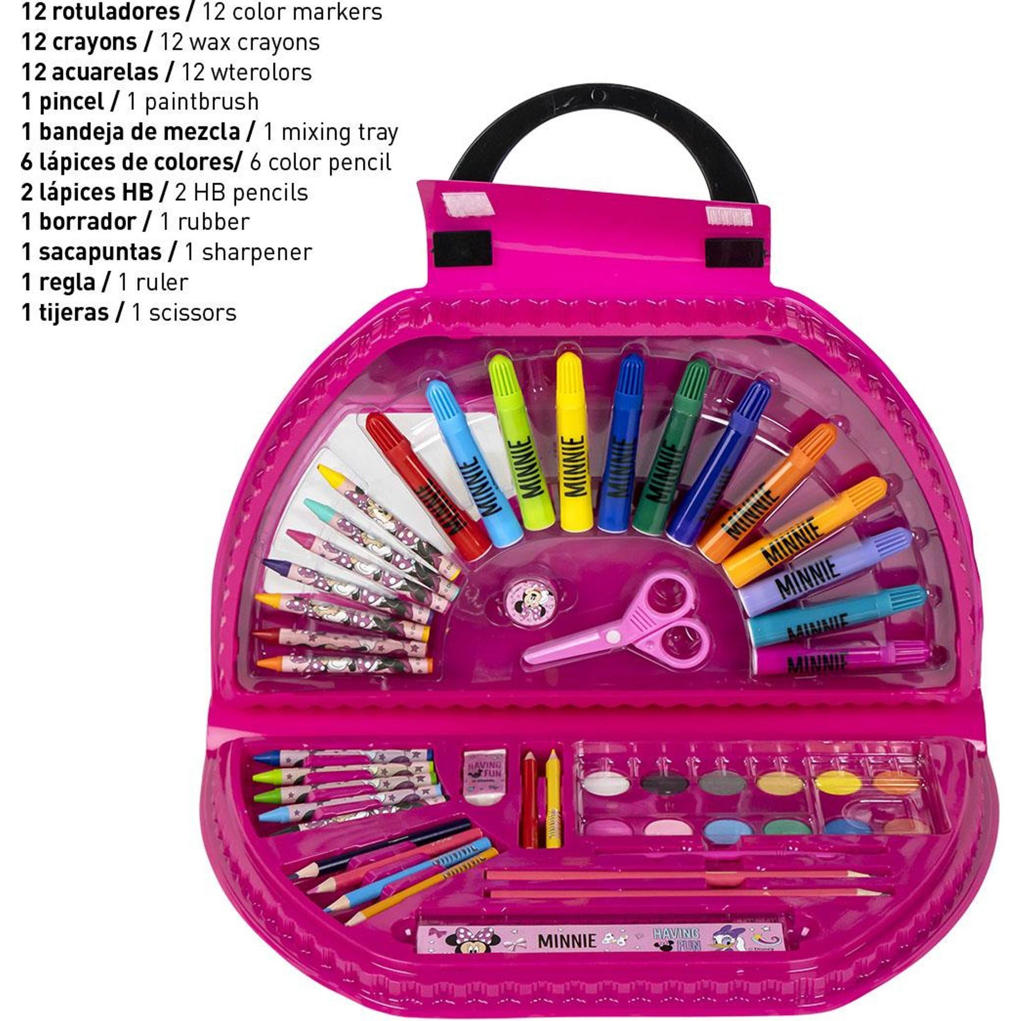 Set Papelería Coloreable 50 Piezas Minnie