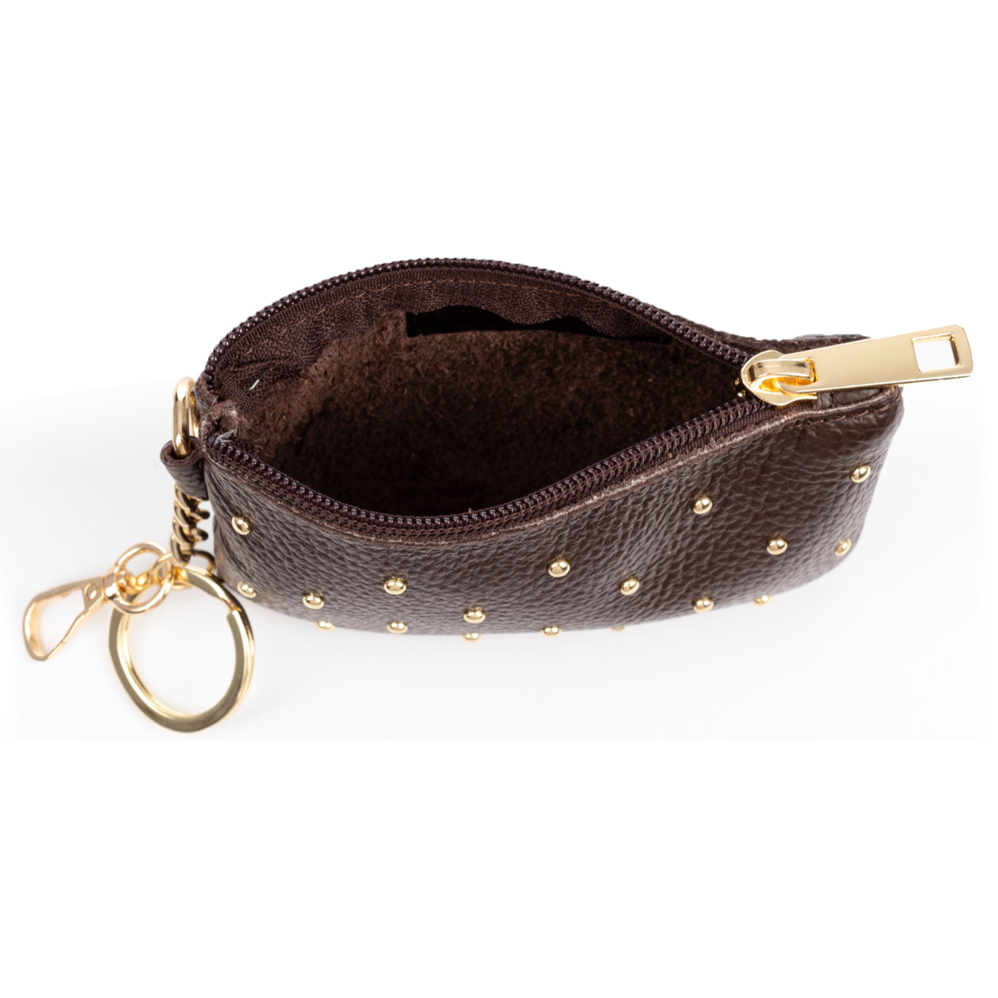 Bellosguardo Monedero Mujer. De piel auténtica acabado Dollaro con detalles metálicos.