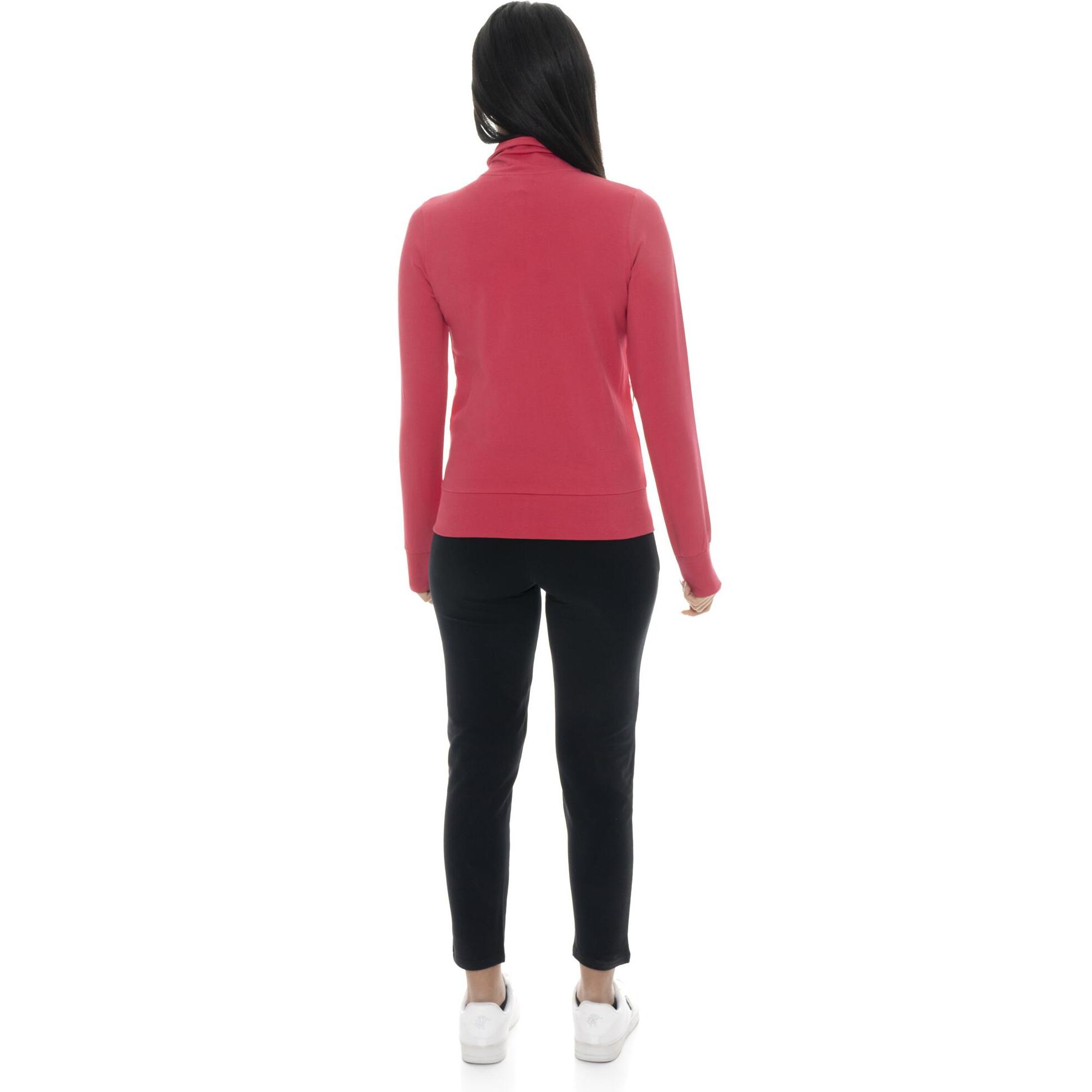 Chándal de algodón con cuello y cremallera para mujer Leone Summer Bright