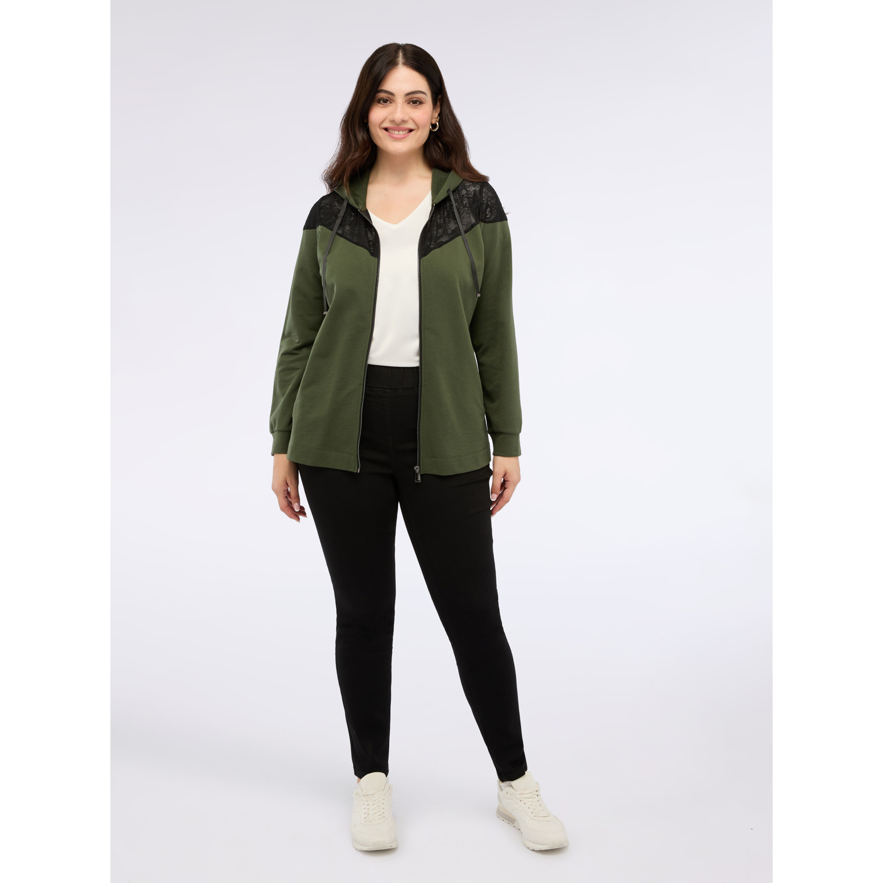 Fiorella Rubino - Jeggings total black con vita elasticizzata - Nero