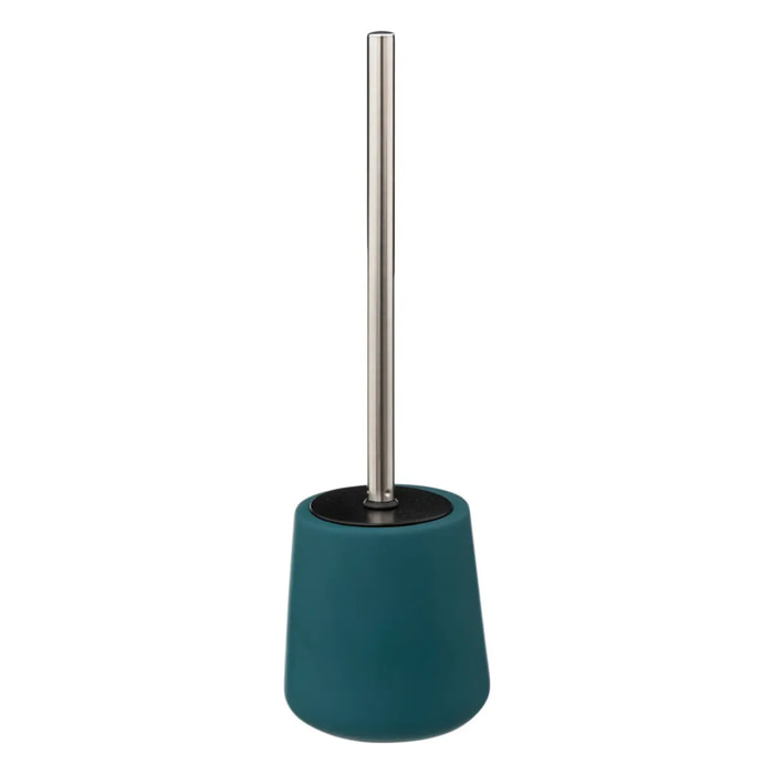 Brosse WC céramique "Colorama" bleu pétrole