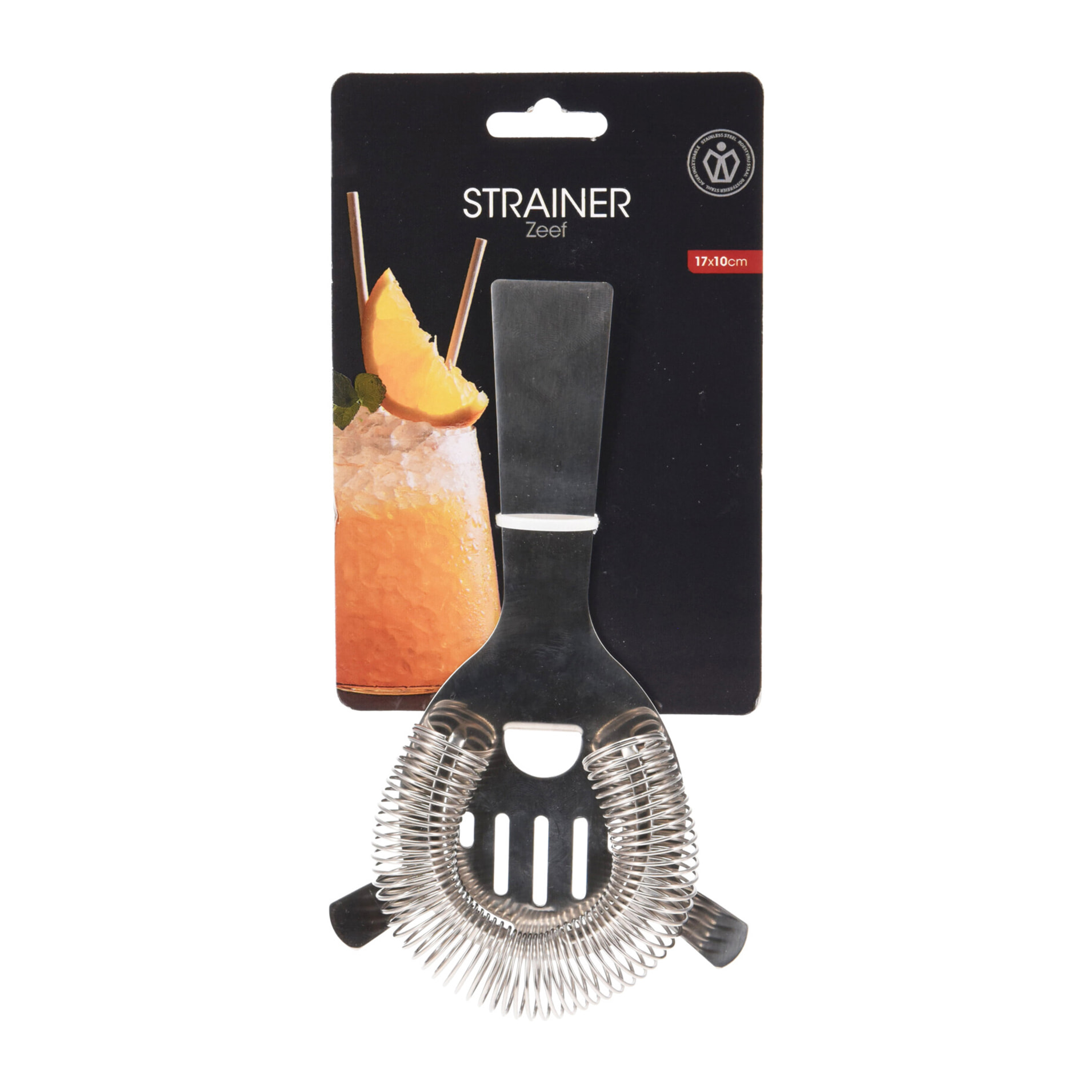 Colador de acero inoxidable 17x10cm resistente y fácil de limpiar