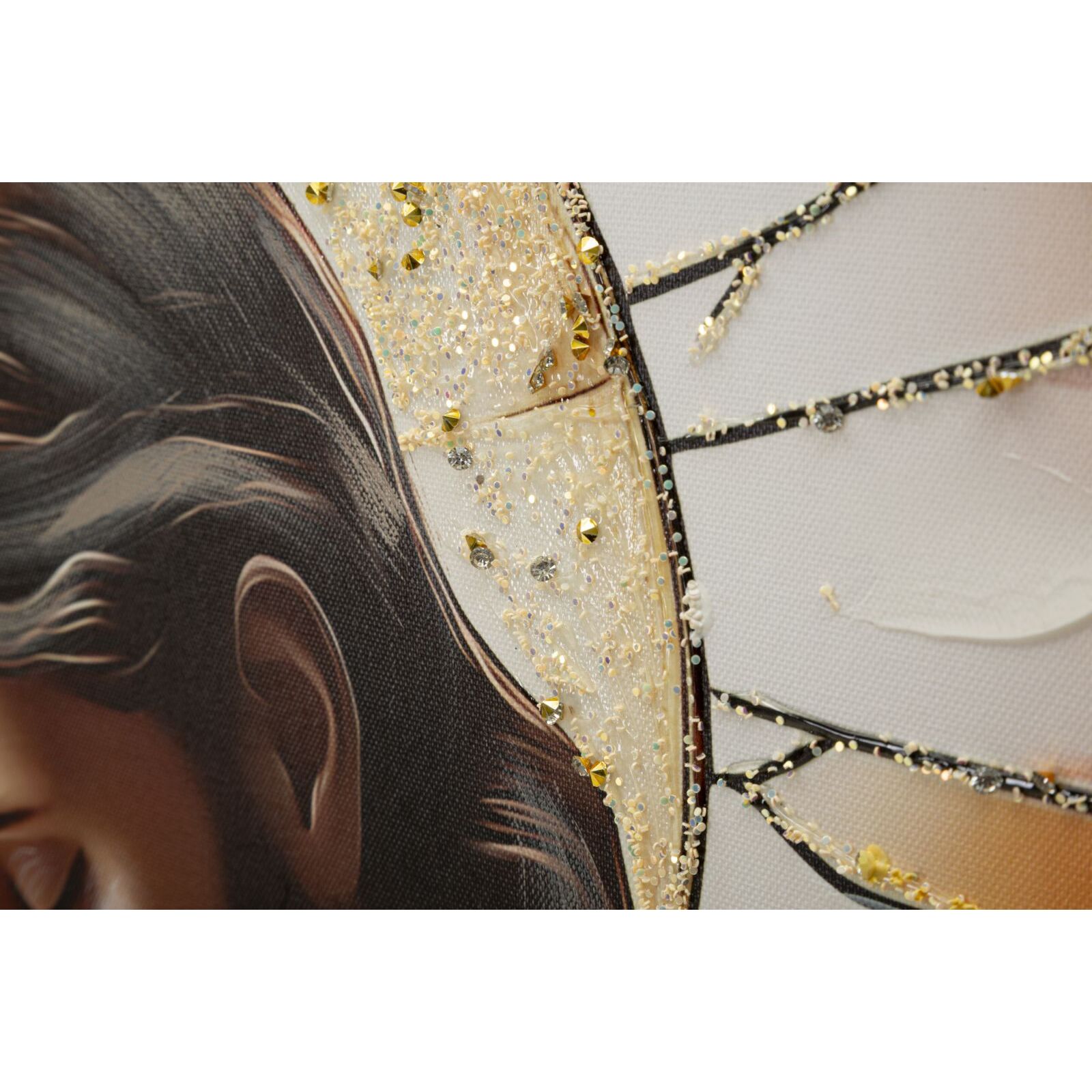 STAMPA DIPINTA SU TELA LACCATA NATIVITA' C/CORNICE CM 102X4X72