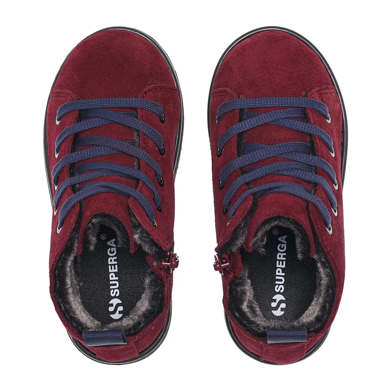 Stivaletti Superga Bambino/a Rosso 3008 Kids Lace-Up Boot Suede