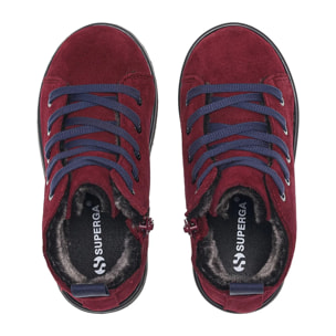 Stivaletti Superga Bambino/a Rosso 3008 Kids Lace-Up Boot Suede
