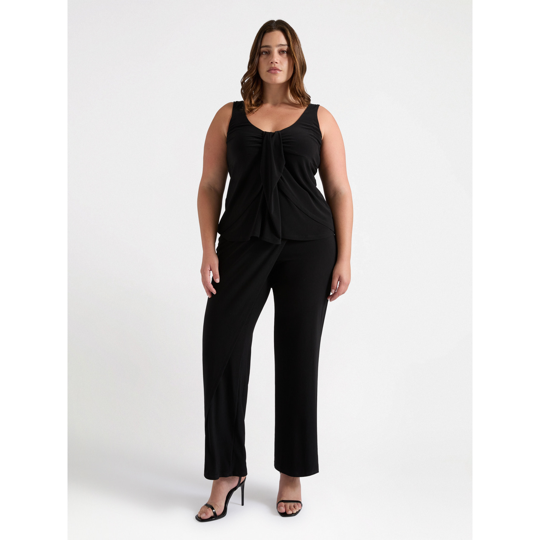 Fiorella Rubino - Top con nudo delantero - Negro