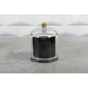 Bougie cloche noir & or parfum tonka