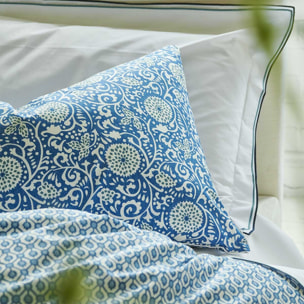 Taie d'oreiller imprimée en percale de coton, SHAQUI PORCELAIN, Bleu Porcelain