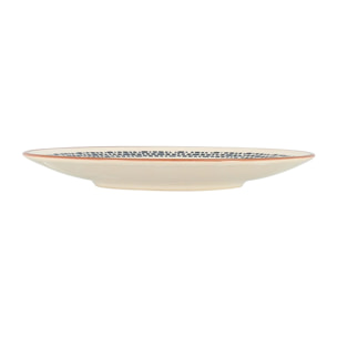 Lot de 6 assiettes à dessert en faïence blanche 20cm AMATXI