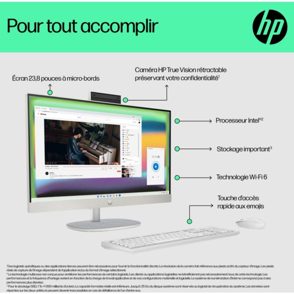 Ordinateur tout-en-un HP 24-cr0063nf SANS WINDOWS