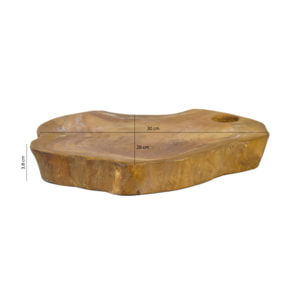 Planche à découper en teck 30 cm - résistante et hygiénique - WOOLY
