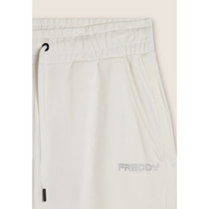 Pantaloni comfort con gamba dritta e stampa laterale