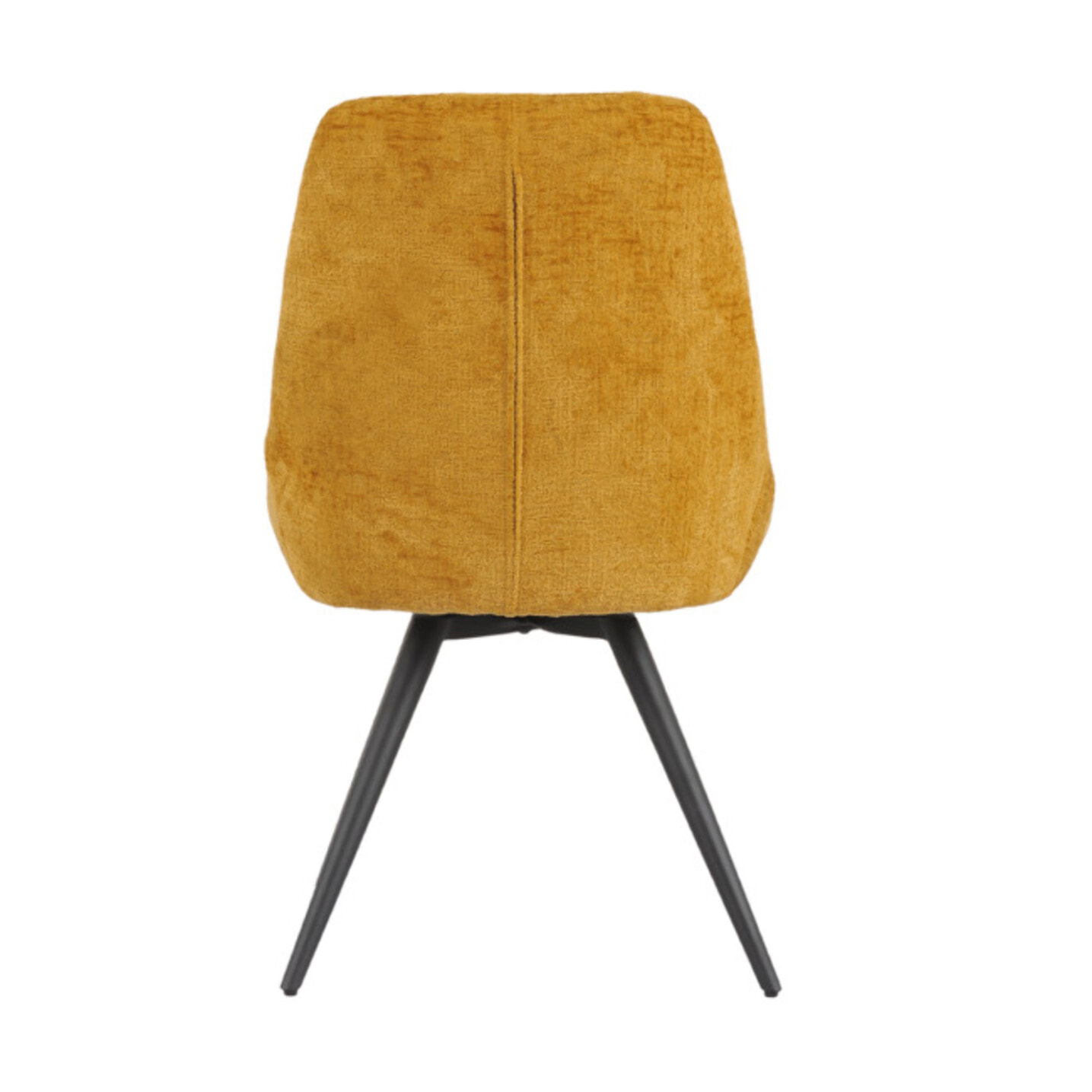 Chaise rotative 180° en tissu doux et pieds en métal noir - TOINOU