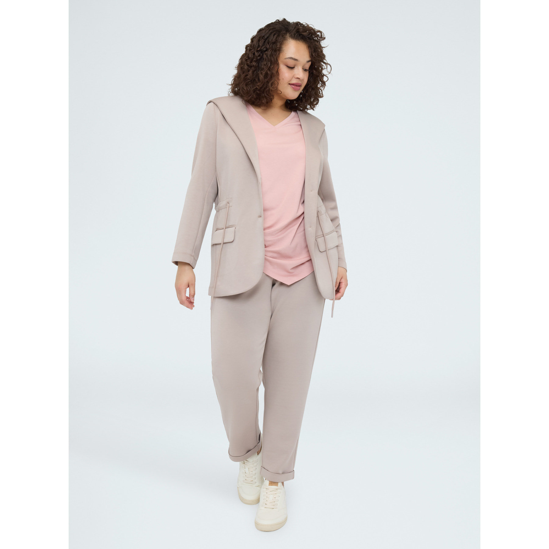 Fiorella Rubino - Pantaloni Carrot Fit in tessuto stretch - Grigio