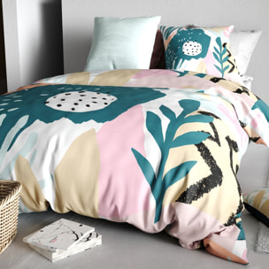 Parure housse de couette 3pcs 100% coton premium 57fils emilia