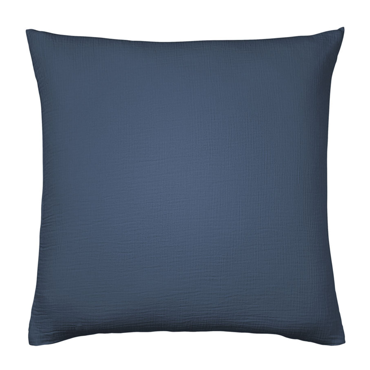 Taie d'oreiller unie en gaze de coton, TENDRESSE, Bleu de Chine