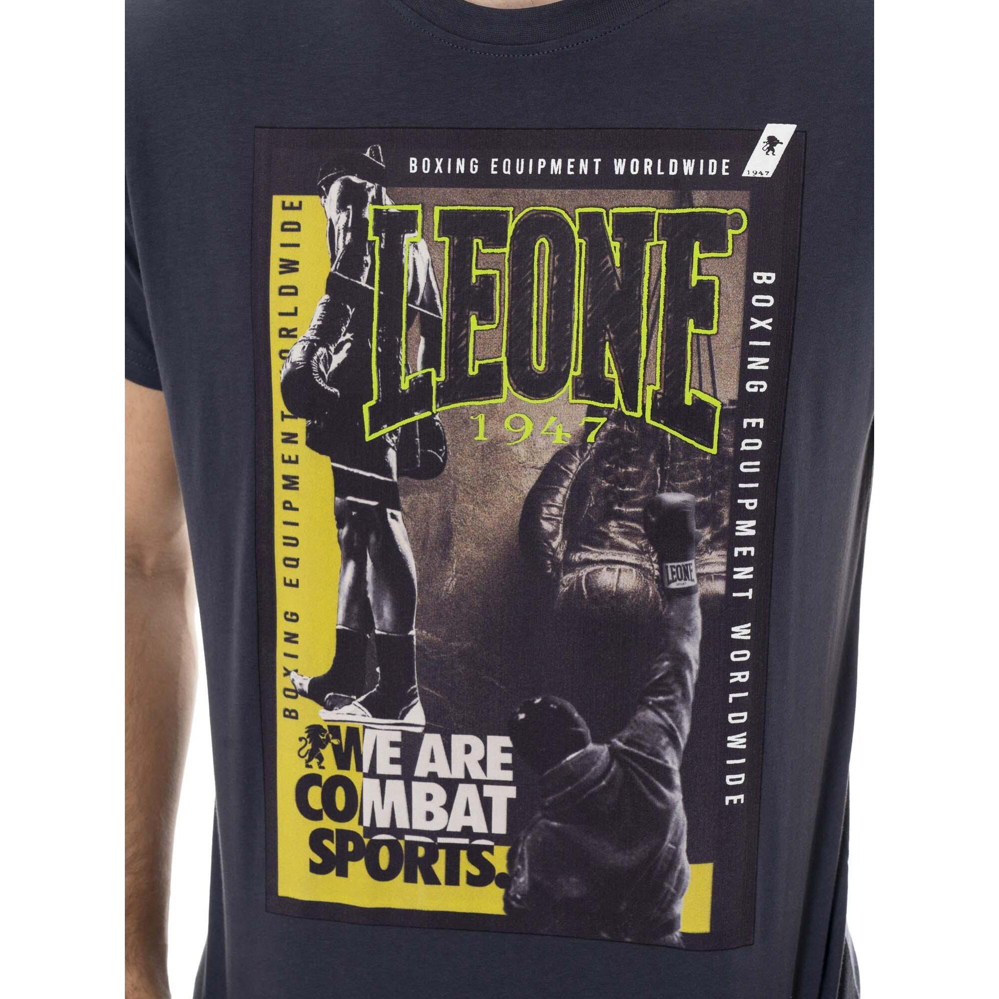 T-shirt uomo a manica corta in cotone, stampa Leone 1947 Graphics