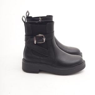 STIVALETTO ELASTICO E ZIP NERO