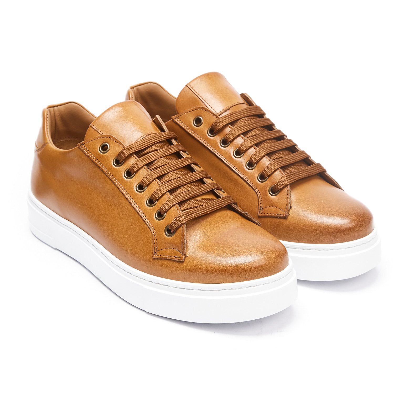 Classic Lace-up Sneaker British Passport Marrone