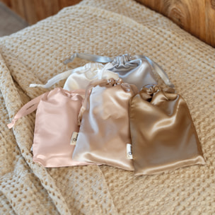 Taie d’oreiller en soie anti frisotti et anti-âge - Rose