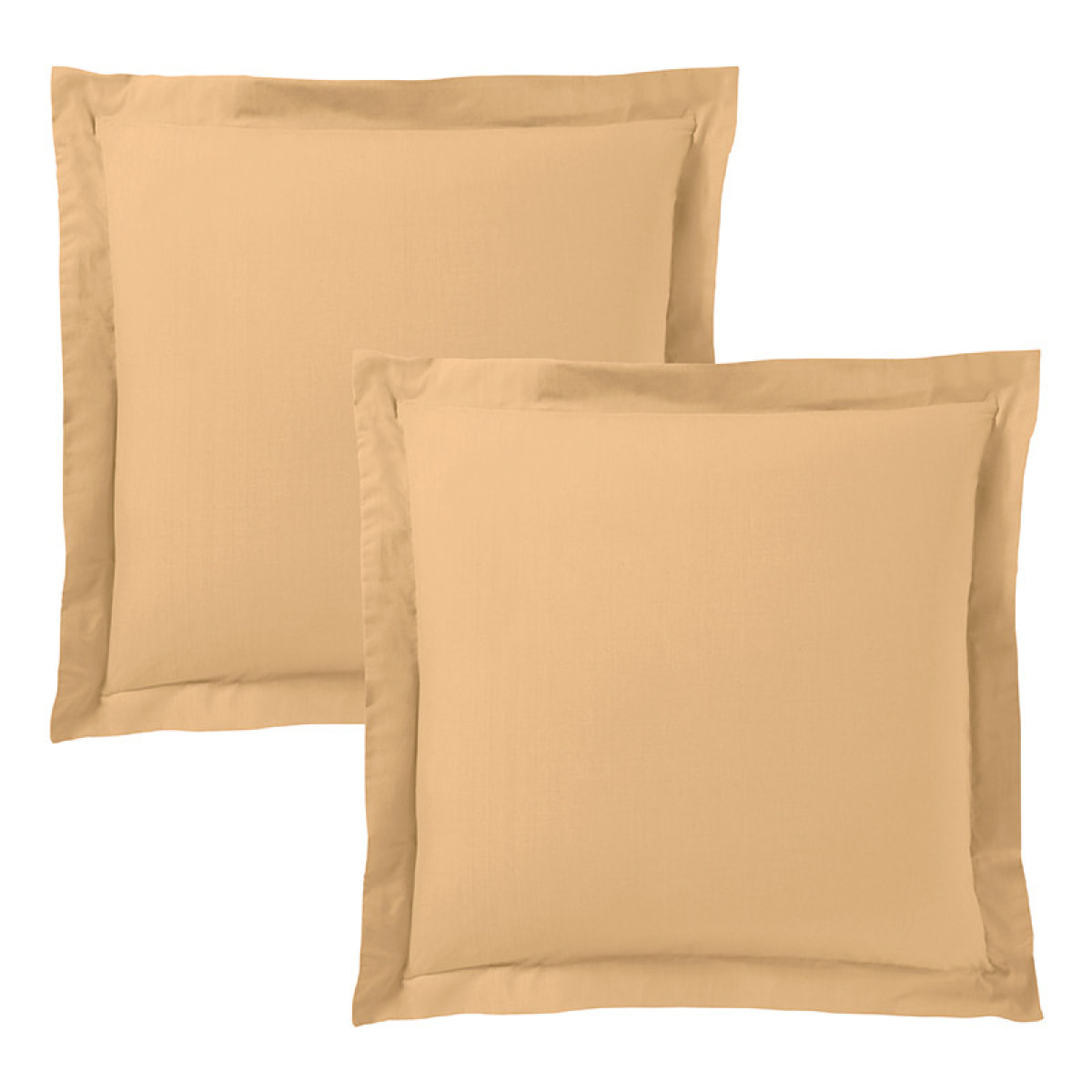 Lot de 2 taies d'oreiller / 100% coton 57 fils/cm²  -  Taupe