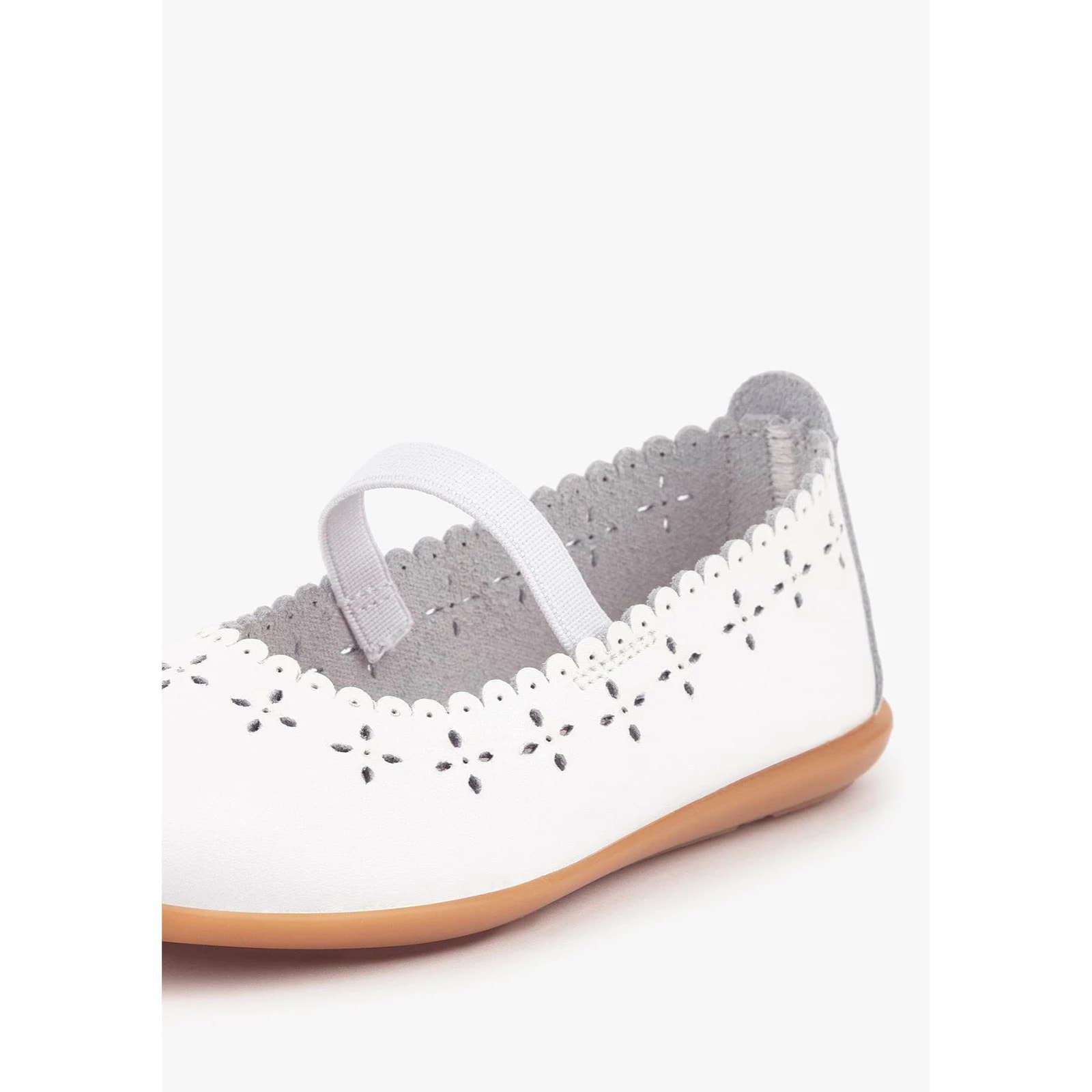 Bailarinas De Niña Piel Lavable En Blanco