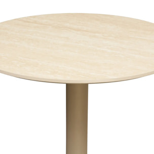 Table de bar Voluto ronde D.70cm beige