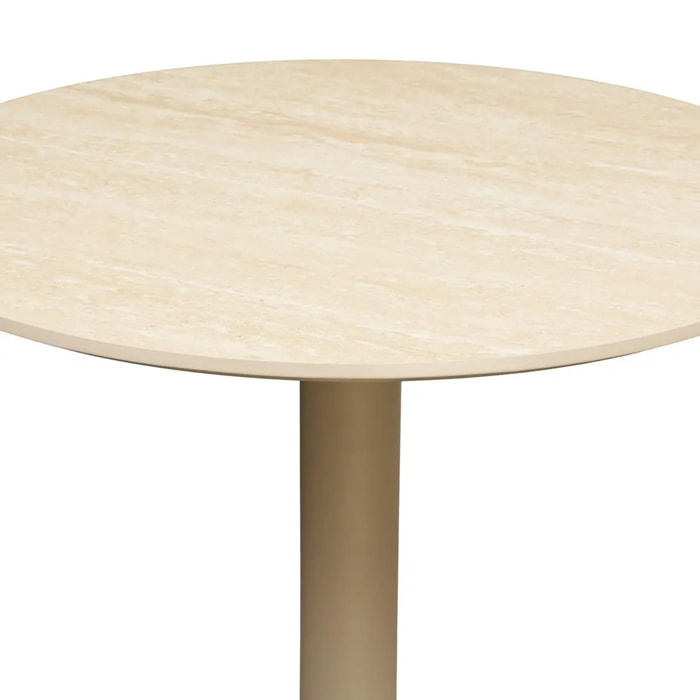 Table de bar Voluto ronde D.70cm beige