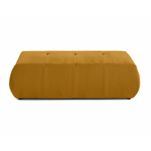 Onyx - pouf d'appoint - en velours côtelé - Jaune