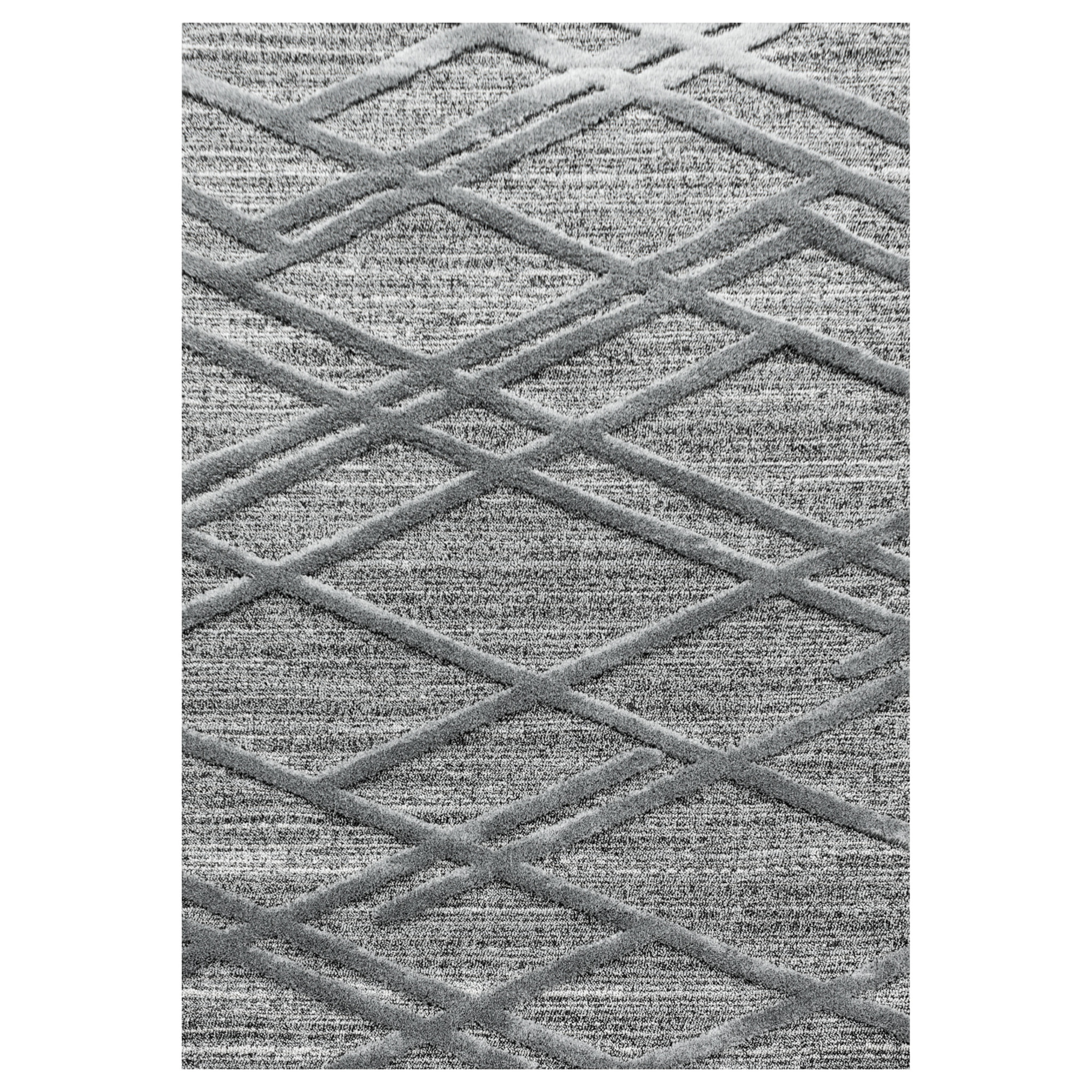 PISA - Tapis de salon à motif artistique gris - PIS4706GRI