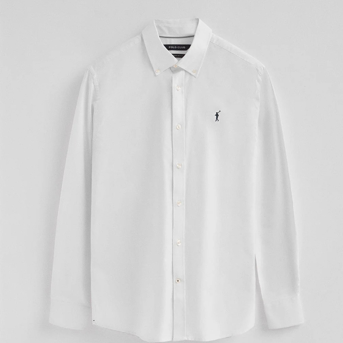 Camisa blanca de corte regular con logo Rigby Go