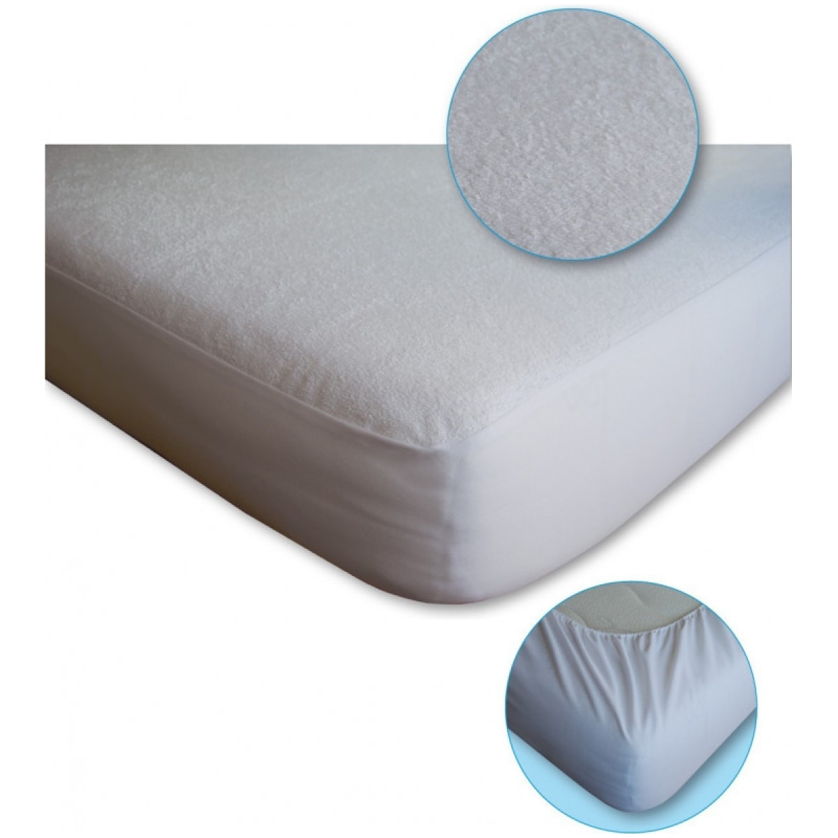 Lot de 2 Protèges matelas imperméable, absorbant et anti-acariens 160 x 200 cm