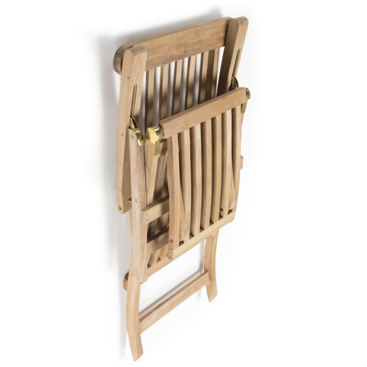 FUN - Chaise longue de jardin en bois teck brut